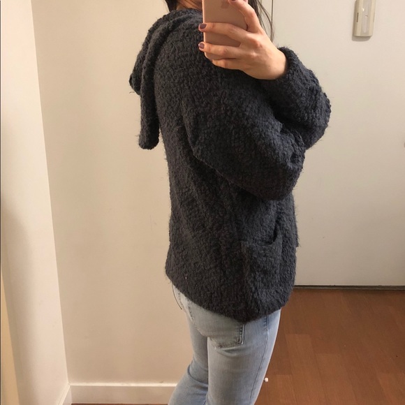 Mohair Button Down Hoodie - Picture 5 of 6